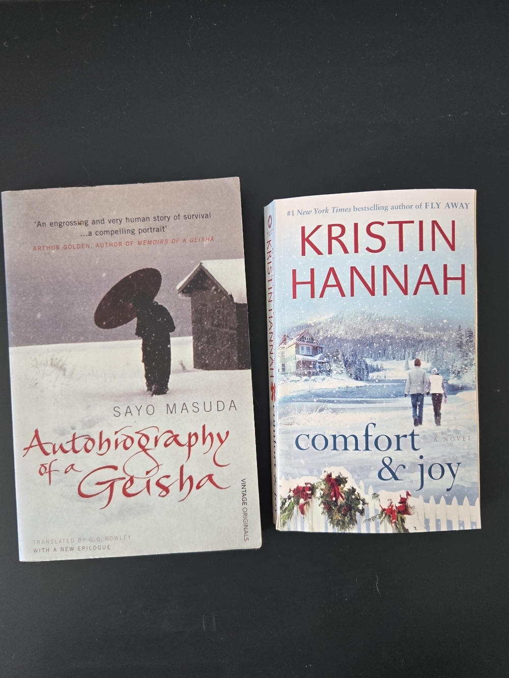 Book Bundle- Kristin Hannah
Comfort & Joy, Sayo Masuda
Autobiography Of A Geisha